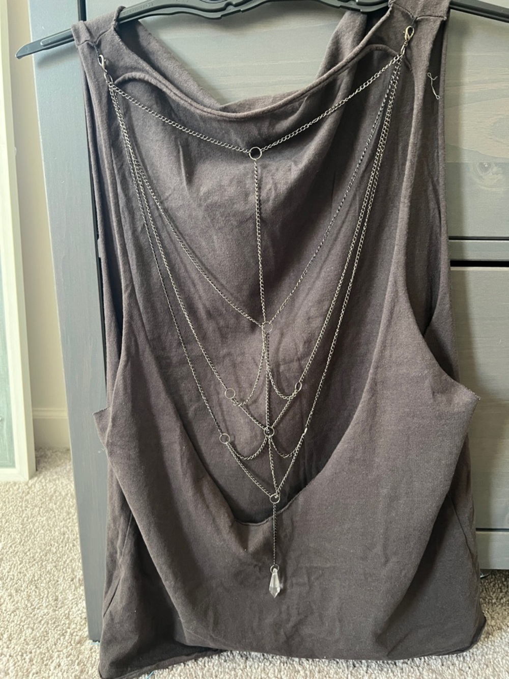 Sleeveless Dark Graphic Muscle Tee - Faded Cross Print
